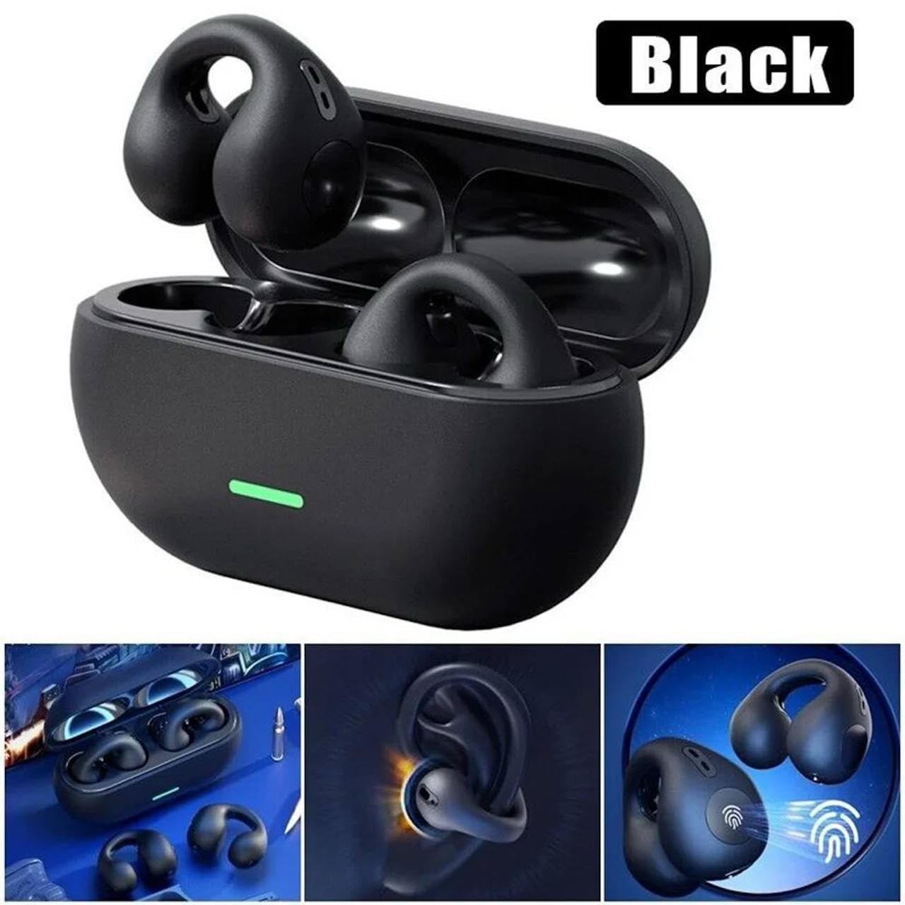 Wireless Earbuds Wireless Bluetooth TWS Bluetooth Sports Ear Clip Buds 5.3 Clip-on Earphone Ear Clip Headset Earbuds