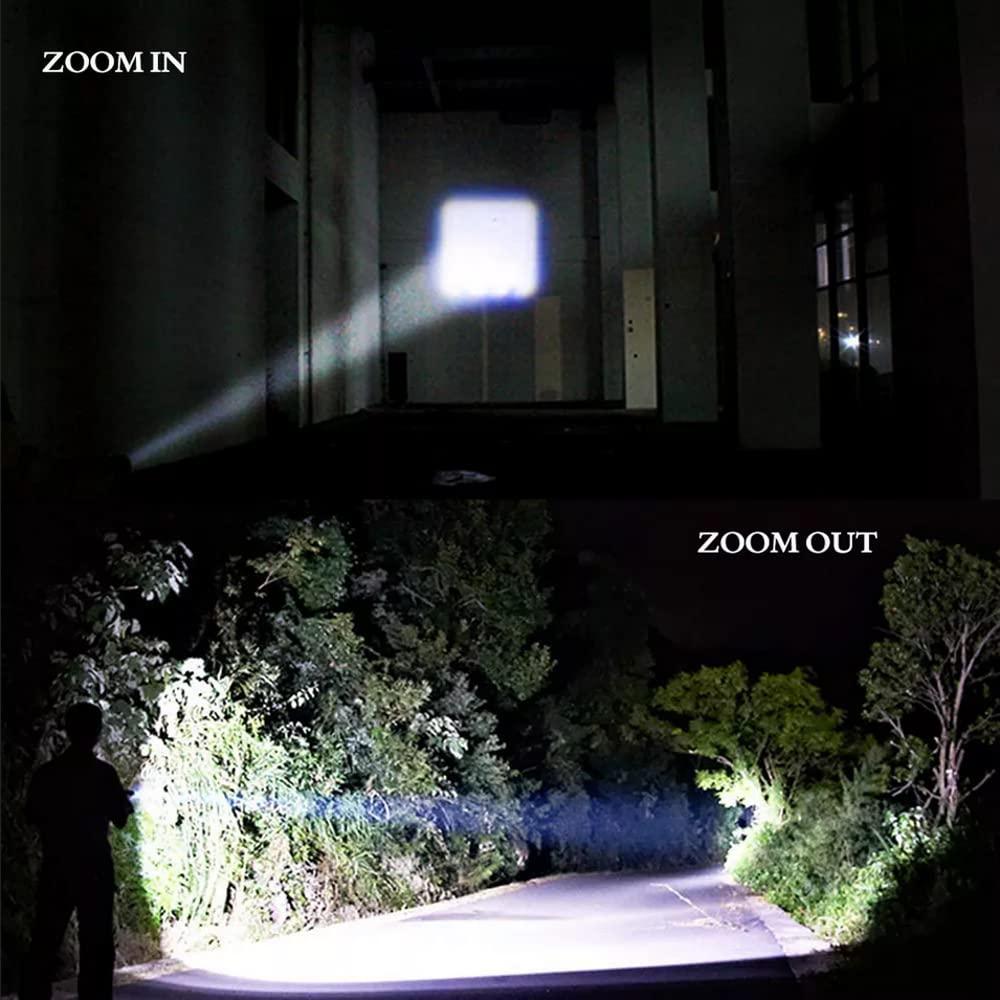 Mini Rechargeable Pocket Light Zoom COB USB Charging Led Water Proof Torch  (Black, 12 cm, Rechargeable)