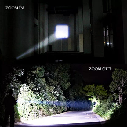 Mini Rechargeable Pocket Light Zoom COB USB Charging Led Water Proof Torch  (Black, 12 cm, Rechargeable)